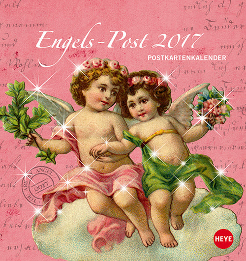 Glitzer Engelspost Postkortkalender 2017