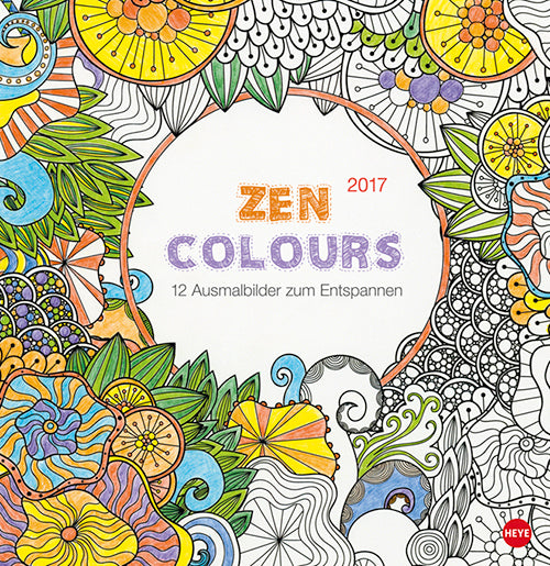 Zen Ausmalen Poster Kalender 2017