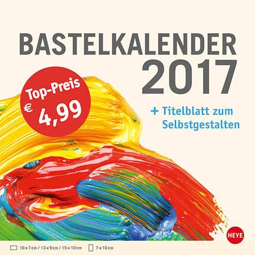 Bastelkalender klein champagner 2017
