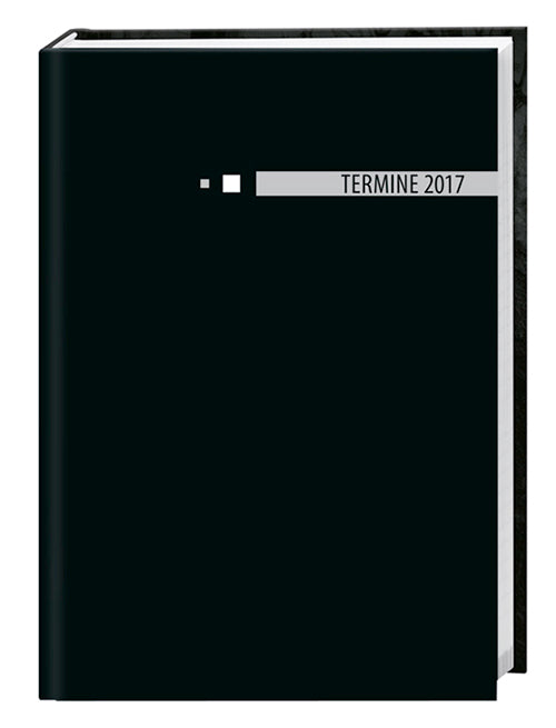 Kalenderbuch schwarz 2017