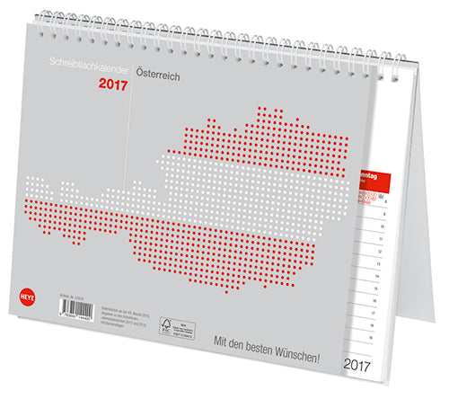 Schreibtischkalender Österreich lang groß 2017