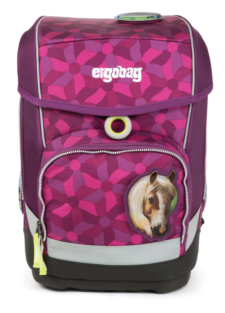 SKOLETASKE ERGOBAG CUBO BLOMSTER LILLA