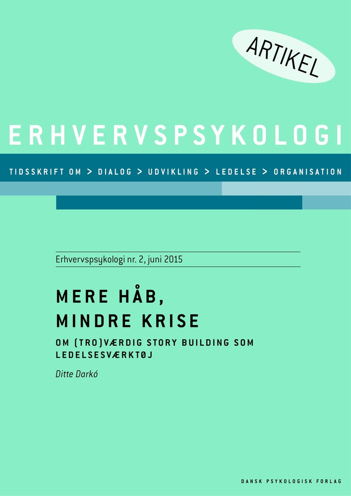 Mere håb, mindre krise