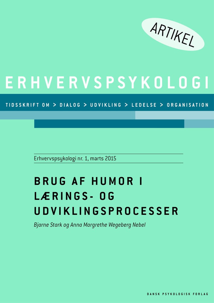 Brug af humor i lærings – og udviklingsprocesser