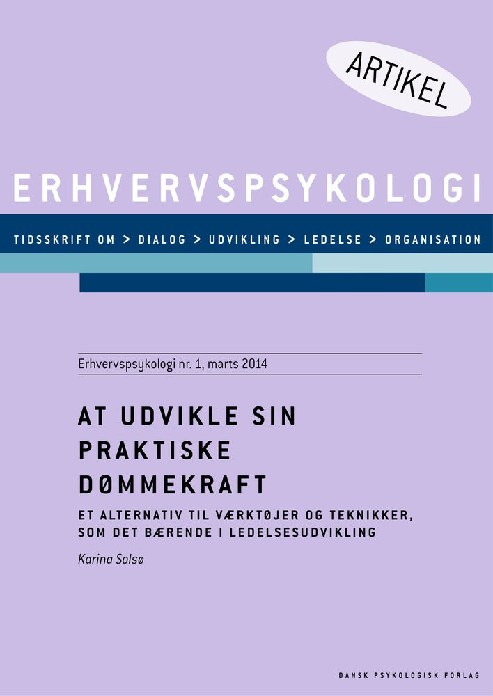 At udvikle sin praktiske dømmekraft