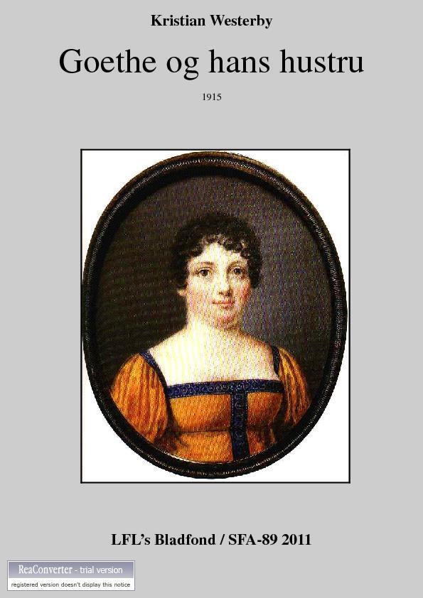 Goethe og hans hustru