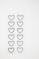 Stickers rhinstenshjerter 12stk