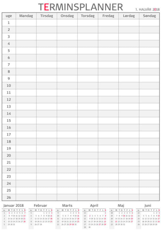 TERMINSPLANNER 17/18 MAYLAND PAPIR