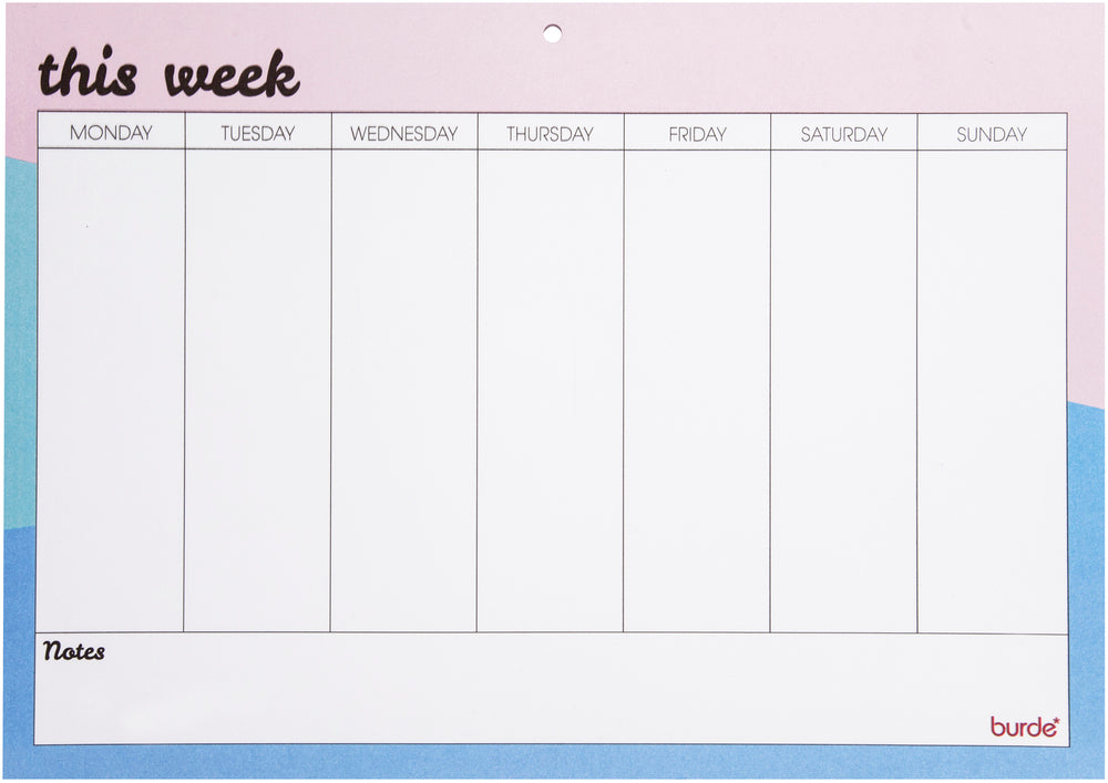 WEEKPLANNER A4 AFRIVNING