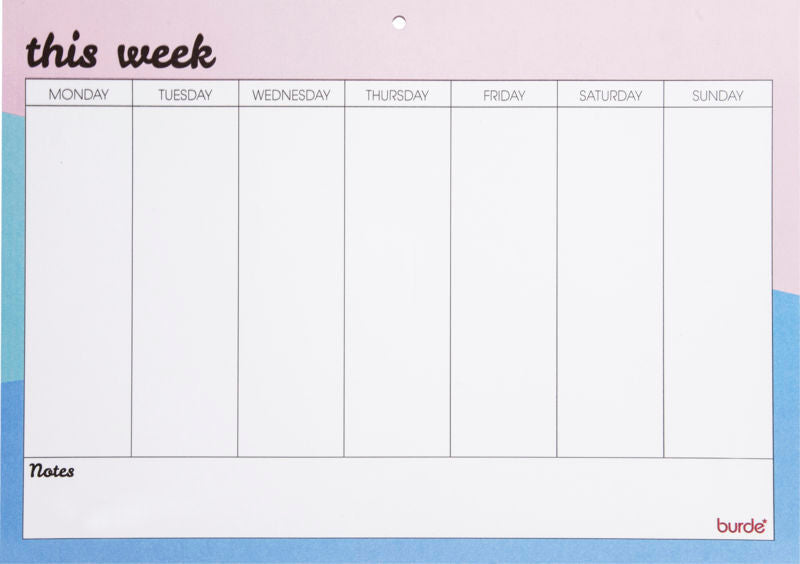 WEEKPLANNER A4 AFRIVNING