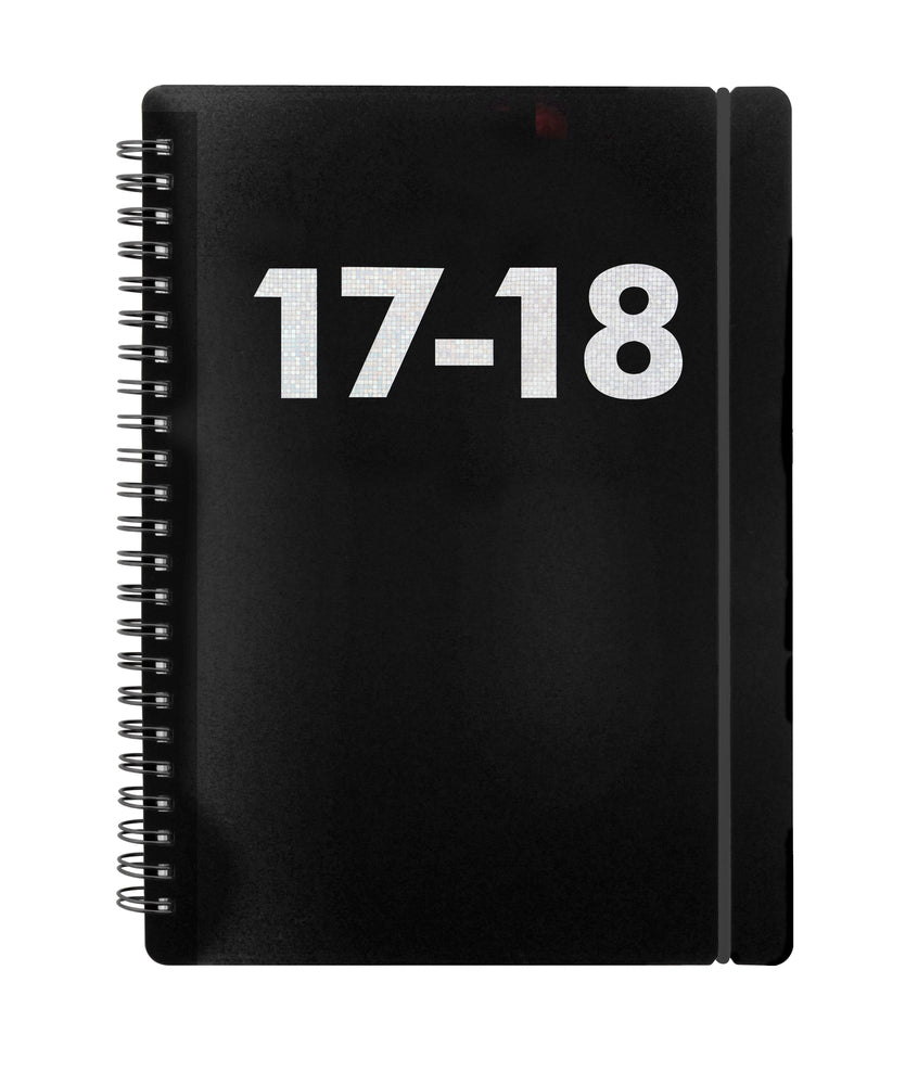 KALENDER 17/18 LETTS BLACK A5 UGE ASS.
