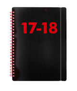 KALENDER 17/18 LETTS BLACK A5 UGE ASS.