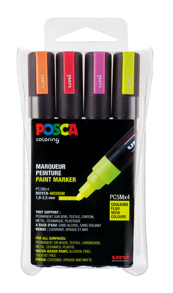 Paintmaker Uni POSCA etui pC5-4 neon