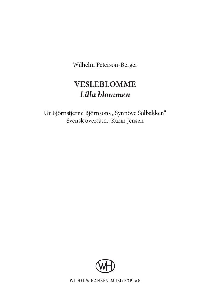 Vesleblomme