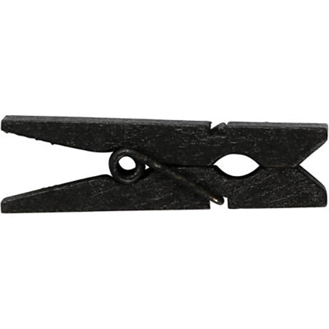 Minitøjklemme 9mm 20stk sort