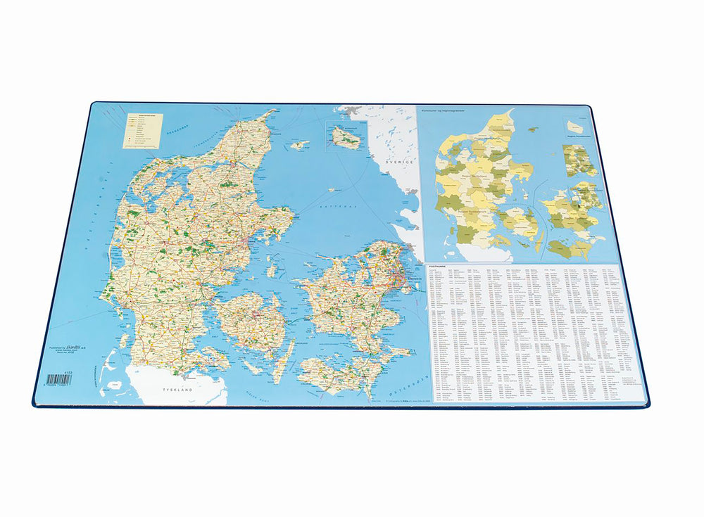 Skriveunderlag med danmarkskort 44 x 63 cm