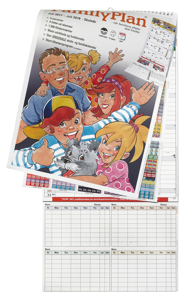 FAMILIEKALENDER FAMILYPLAN 5 PERS. 17/18