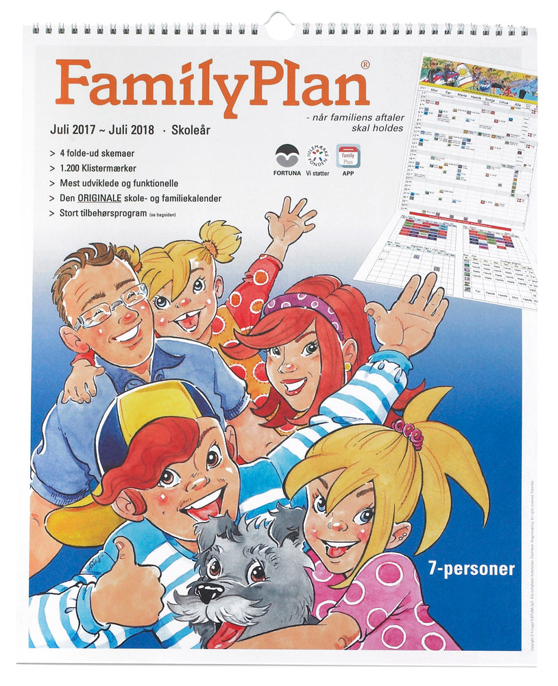 FAMILIEKALENDER FAMILYPLAN 7 PERS. 17/18