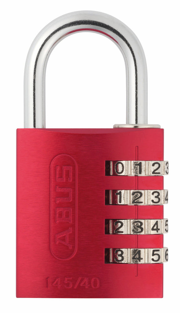 Kodelås abus 145/40 rød 40 mm.