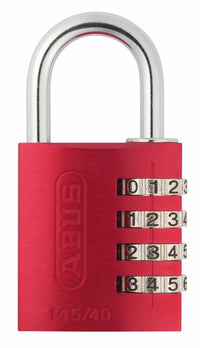 Kodelås abus 145/40 rød 40 mm.