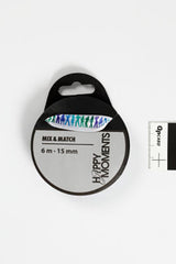 SATINBÅND MED PRINT 15MM 6M TURKIS