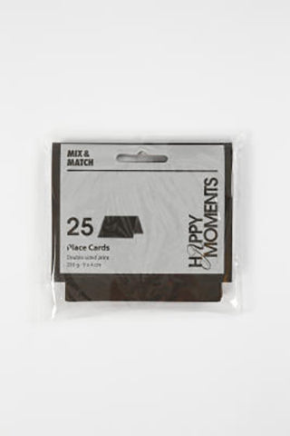 BORDKORT 250G SORT 25STK