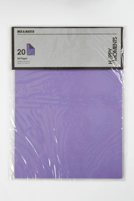 PAPIR LILLA/MØRK LILLA A4 100G 20 ARK
