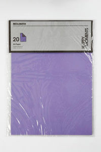 PAPIR LILLA/MØRK LILLA A4 100G 20 ARK