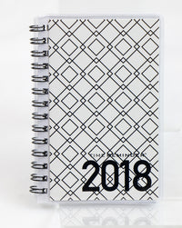 SPIRALKALENDER 2018 UGE MINI KÆDE SORT/HVID
