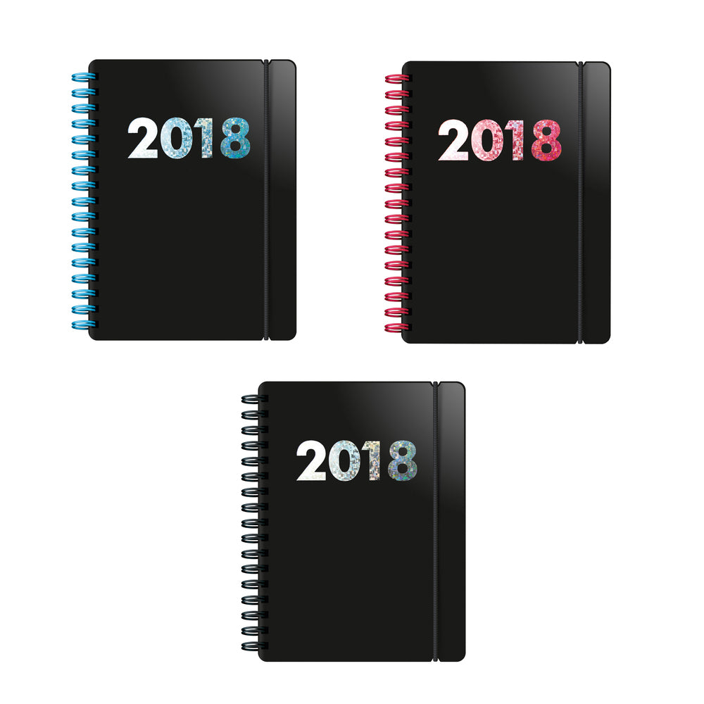 KALENDER 2018 LETTS BLACK A6 UGE ASS.