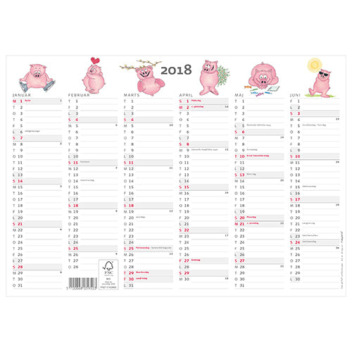 KONTORKALENDER HUMOR A4 SC MIX 2018 MAYLAND
