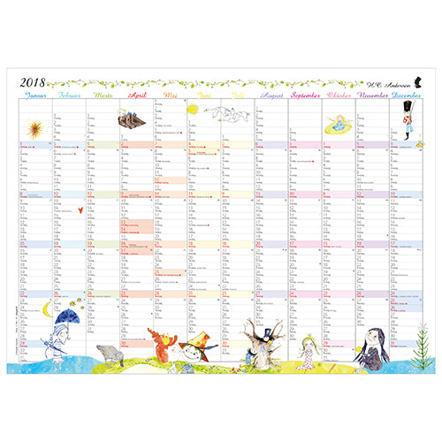 VÆGKALENDER H.C.A   2018 MAYLAND