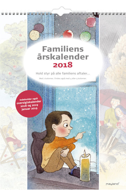 FAMILIE ÅRSKALENDER 7 KOLONNER, 2018 MAYLAND