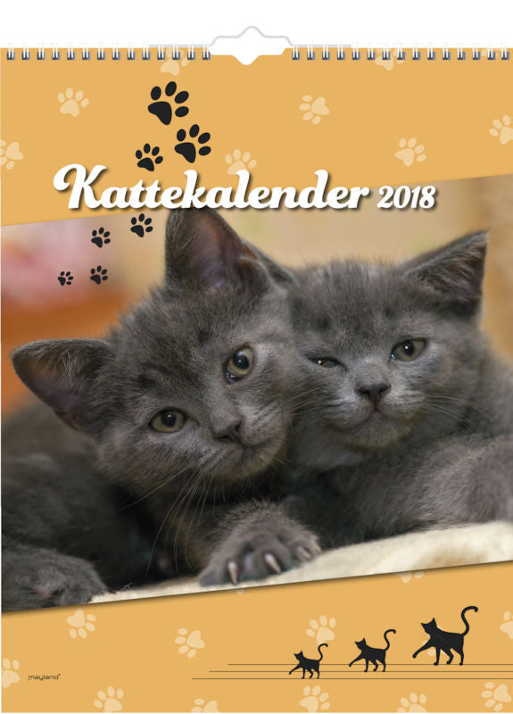 VÆGKALENDER KATTE  2018 MAYLAND