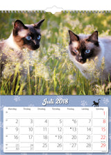 VÆGKALENDER KATTE  2018 MAYLAND