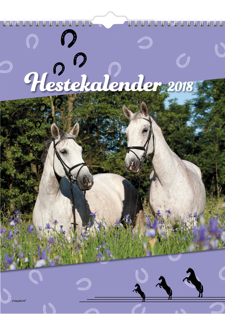 VÆGKALENDER HESTE  2018 MAYLAND