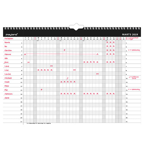 COMBI-PLANNER MÅNED  2018 MAYLAND