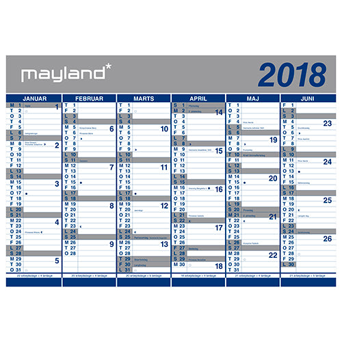 KÆMPEKALENDER  2018 MAYLAND