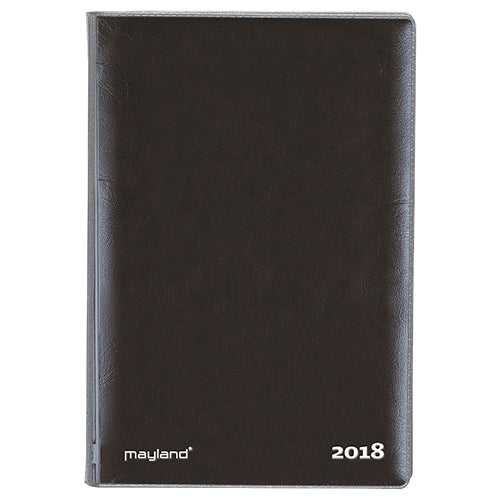MINI PLANNER UGE TVÆRFORMAT SORT 2018 MAYLAND