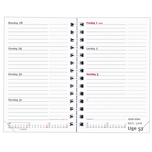 MINI PLANNER TVÆRFORMAT REFILL 2018 MAYLAND