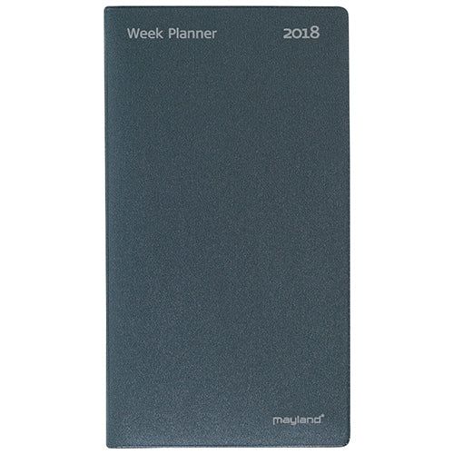 WEEK PLANNER GRÅ VINYL  2018 MAYLAND