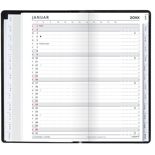 INDEX PLANNER REFILL+TLF.REG. 2018 MAYLAND