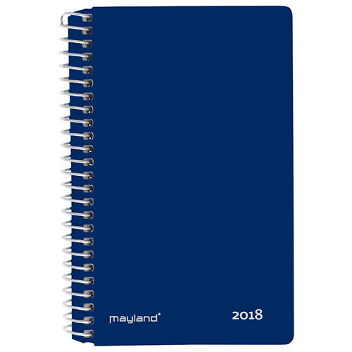MINI SPIRALKALENDER 2 DAGE BLÅ PP  2018 MAYLAND