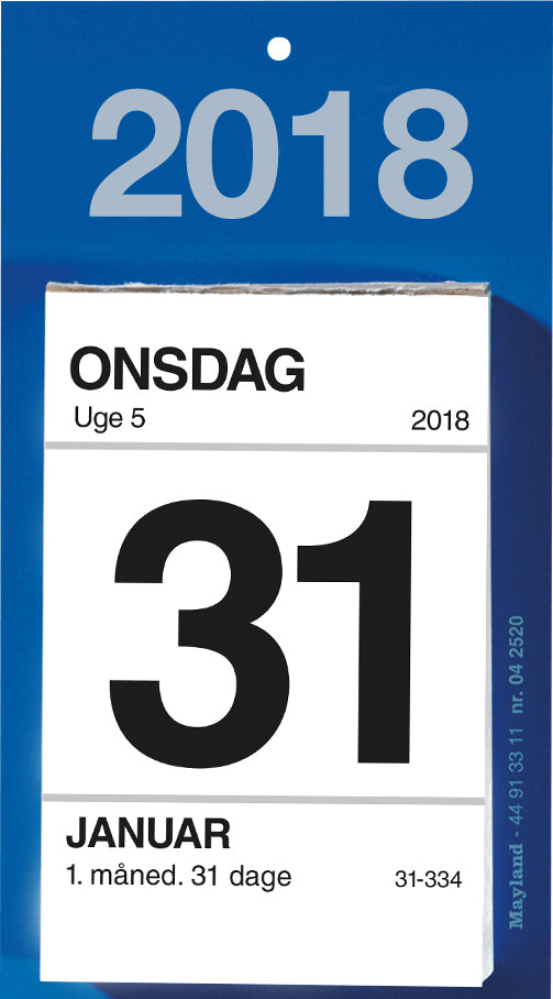AFRIVNINGSKALENDER 2018 MAYLAND