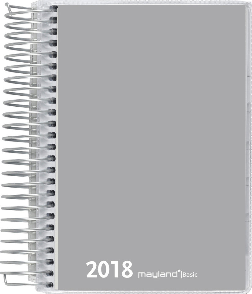 BASIC SPIRALKALENDER 1 DAG GRÅ 2018 MAYLAND