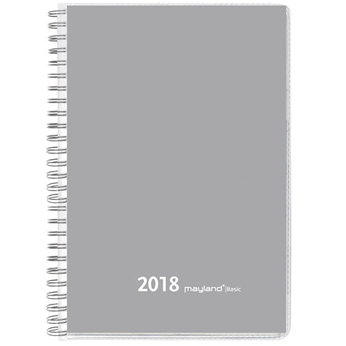 BASIC A5 UGEKALENDER GRÅ  2018 MAYLAND