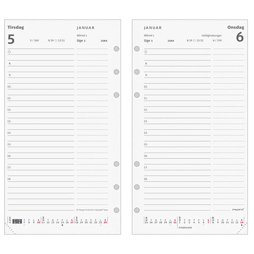 SYSTEM PP DAGKALENDER REFILL  2018 MAYLAND