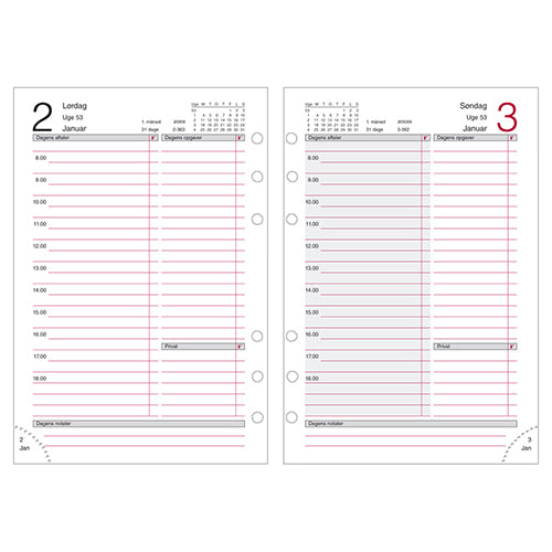 SYSTEM MM DAGKALENDER REFILL  2018 MAYLAND