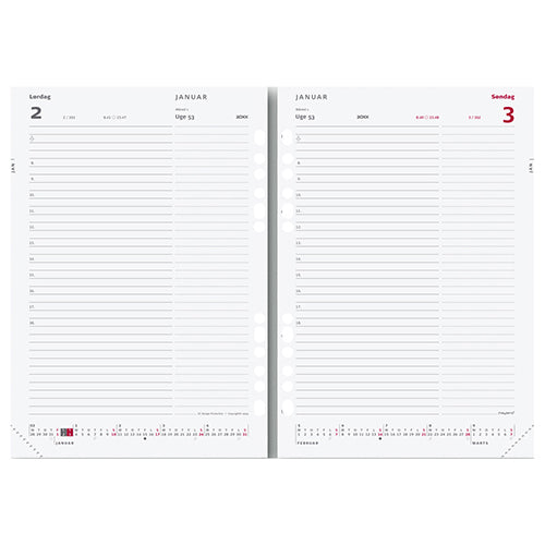 SYSTEM A5 DAGKALENDER REFILL  2018 MAYLAND