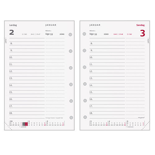 SYSTEM MINI DAGKALENDER REFILL 2018 MAYLAND